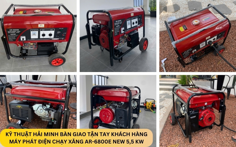 Máy phát điện chạy xăng AR-6800E NEW 5,5 kw (có đề)