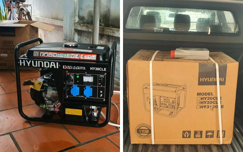 Máy phát điện chạy xăng Hyundai HY30CLE chính hãng
