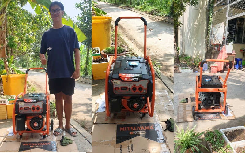 bàn giao Máy phát điện chạy xăng Mitsuyama TL-3900N