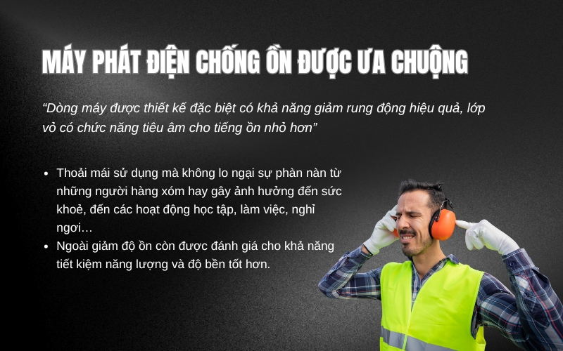 Máy phát điện chống ồn được ưa chuộng