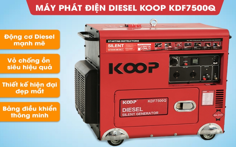 Máy phát điện diesel KOOP KDF7500Q