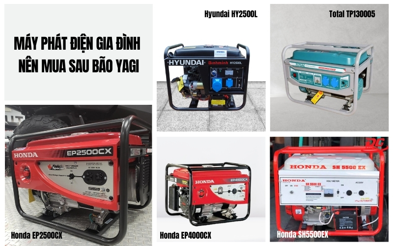 Máy phát điện gia đình nên mua sau bão Yagi