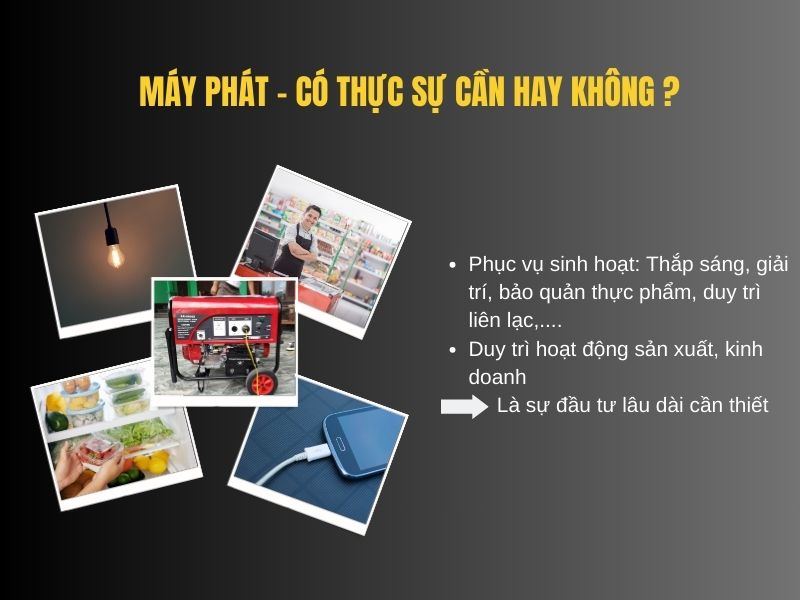 Máy phát – có thực sự cần hay không