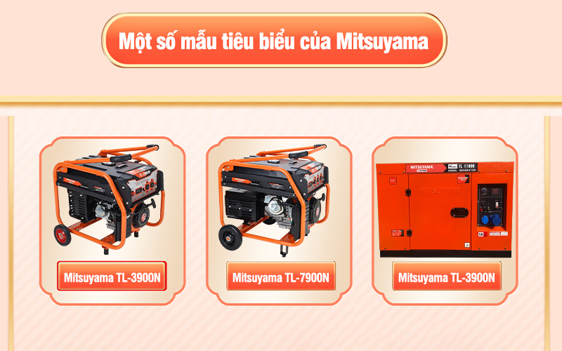 Model tiêu biểu của máy phát điện Mitsuyama