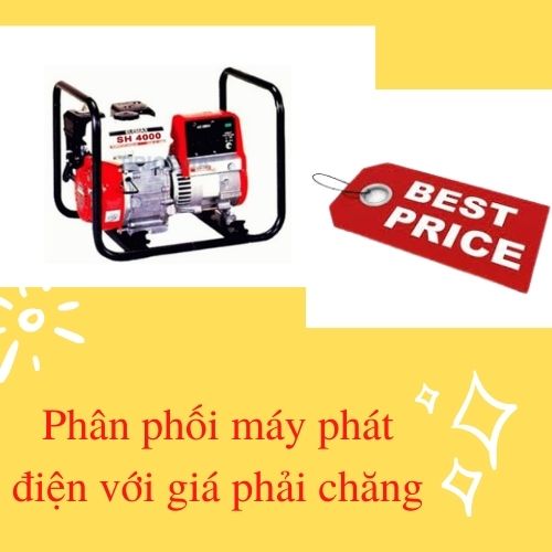 Phân phối máy phát điện với giá phải chăng 