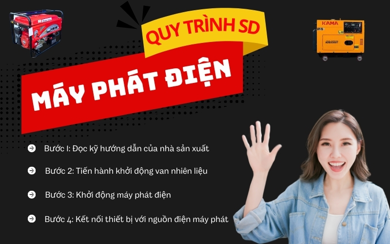 Quy trình sử dụng máy phát điện đúng cách
