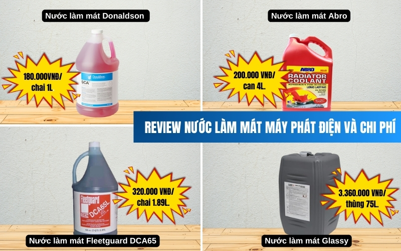 Review nước làm mát máy phát điện và chi phí