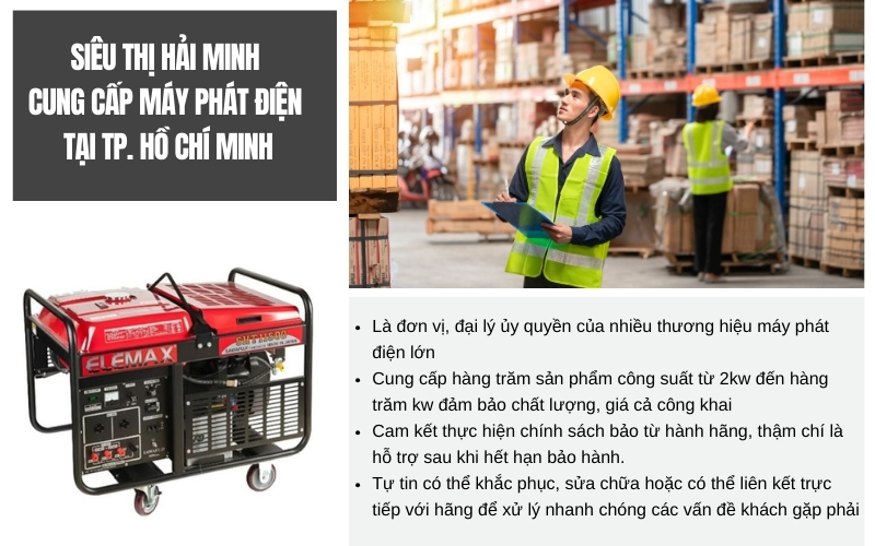 Địa chỉ cung cấp máy phát điện tại Tp. Hồ Chí Minh