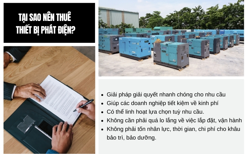 Tại sao nên thuê thiết bị phát điện