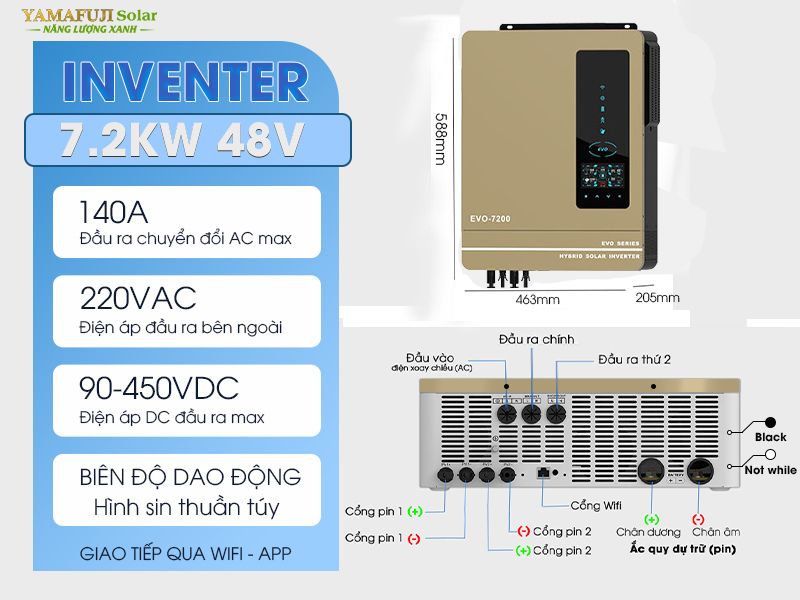 Thông số kỹ thuật của Inverter hybrid Yamafuji EVO-7200
