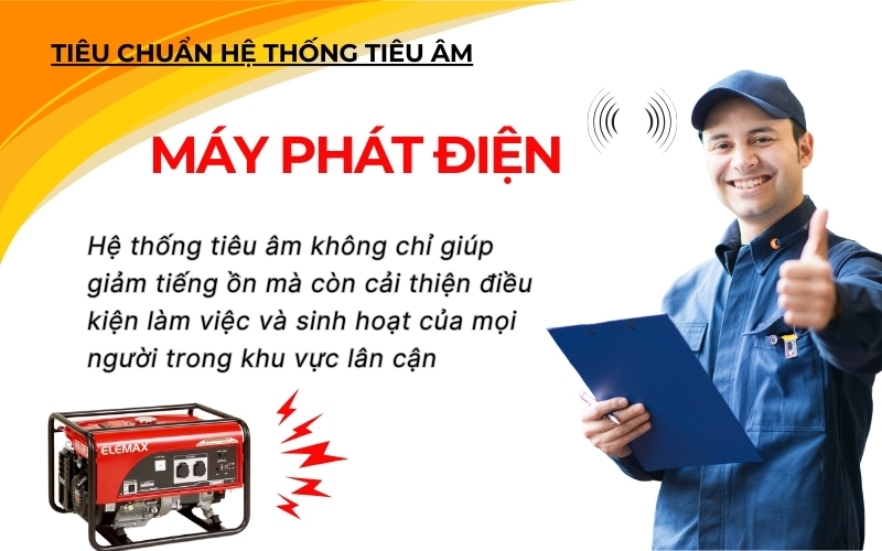 tiêu chuẩn hệ thống tiêu âm khi lắp máy phát điện