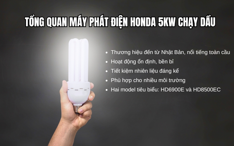 Tổng quan máy phát điện Honda 5kW chạy dầu