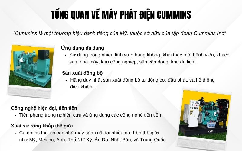 Tổng quan về máy phát điện Cummins