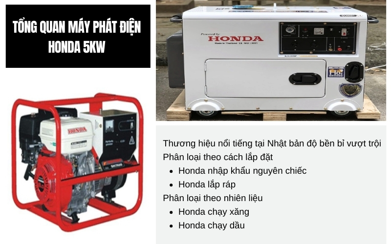 Tổng quan về máy phát điện Honda 5kw