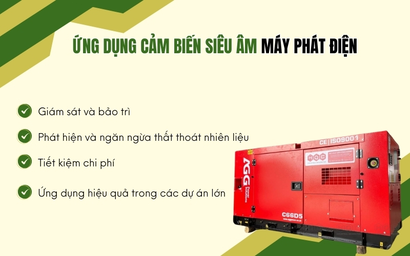  Ứng dụng thực tế của cảm biến dầu máy phát điện