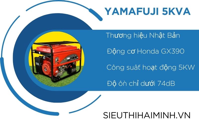 Ưu điểm máy phát điện xăng YAMAFUJI 5KVA