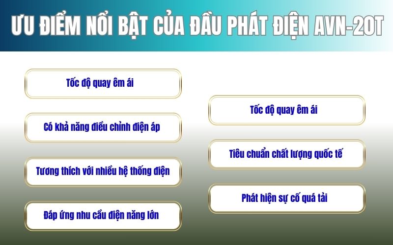 Ưu điểm nổi bật của đầu phát điện AVN-20T