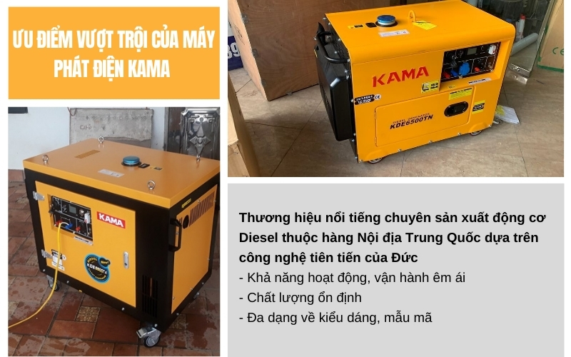 Ưu điểm vượt trội của máy phát điện Kama 