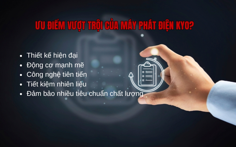 Ưu điểm vượt trội của máy phát điện Kyo