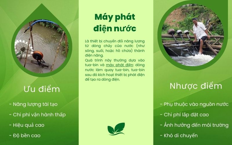 Ưu và nhược điểm của máy phát điện chạy bằng nước