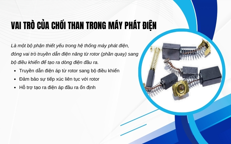 Vai trò của chổi than trong máy phát điện