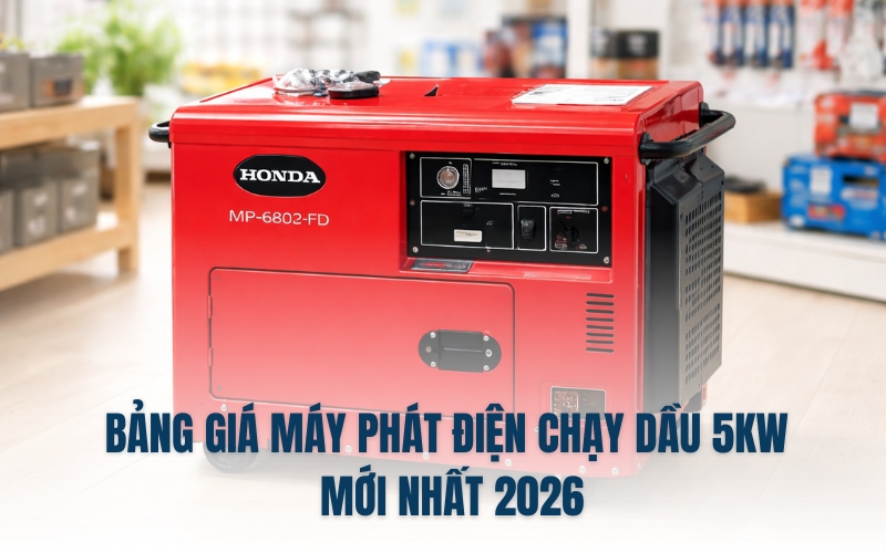Bảng Giá Máy Phát Điện Chạy Dầu 5kw Mới Nhất 2024
