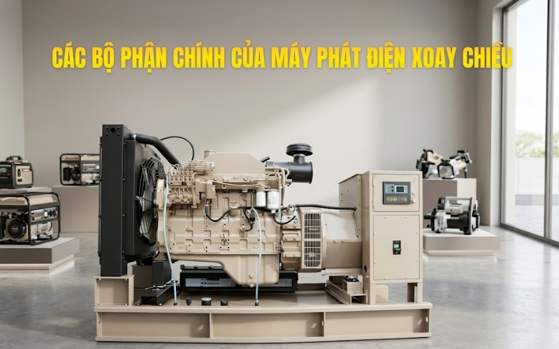 Các bộ phận chính của máy phát điện xoay chiều là gì