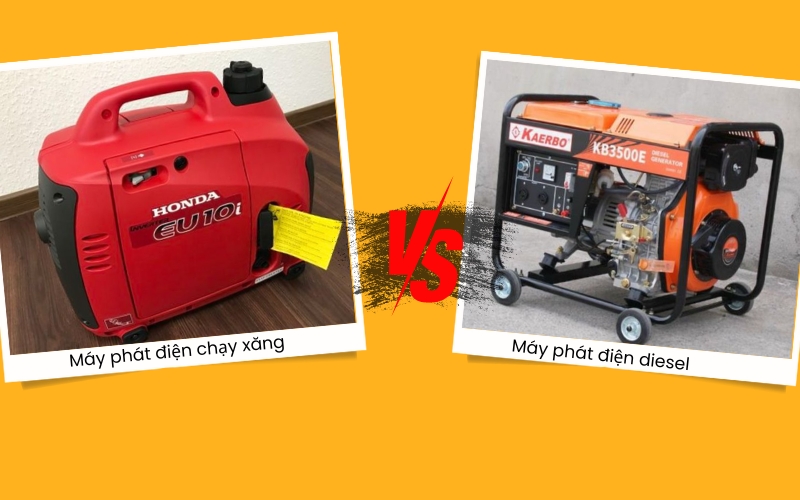 chọn máy phát điện chạy xăng hay chạy dầu