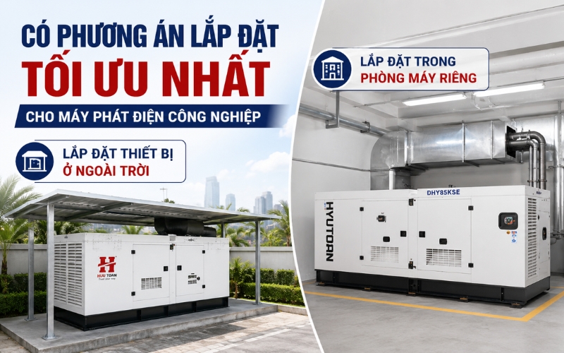 Có phương án lắp đặt tối ưu nhất cho máy phát điện công nghiệp