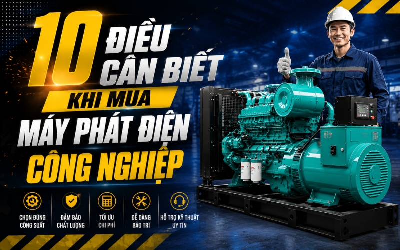10 Điều Cần Biết Khi Mua Máy Phát Điện Công Nghiệp