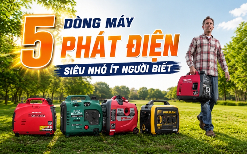 5 dòng máy phát điện siêu nhỏ ít người biết