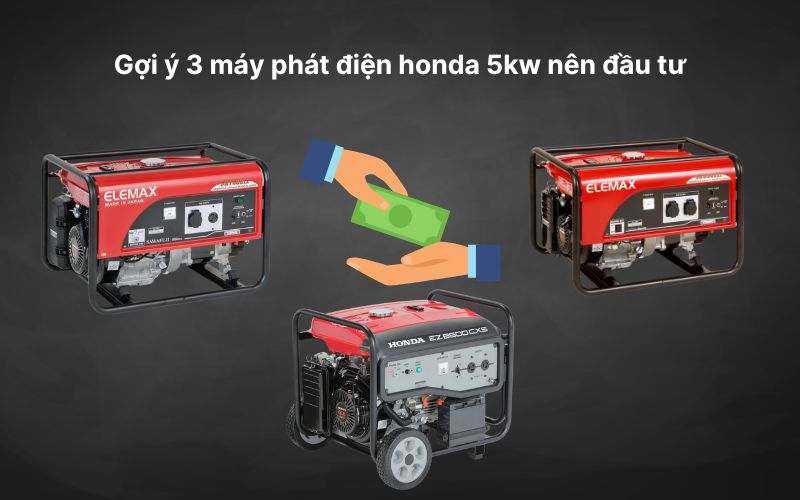 Gợi ý 3 máy phát điện honda 5kw nên đầu tư
