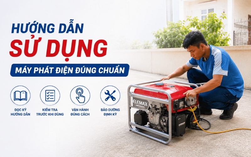 Hướng dẫn sử dụng máy phát điện đúng chuẩn