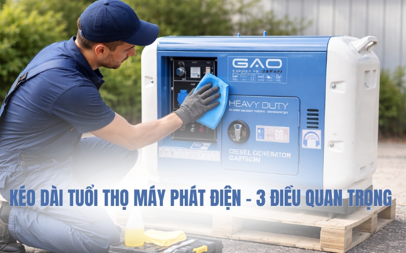 Kéo dài tuổi thọ máy phát điện – 3 điều quan trọng