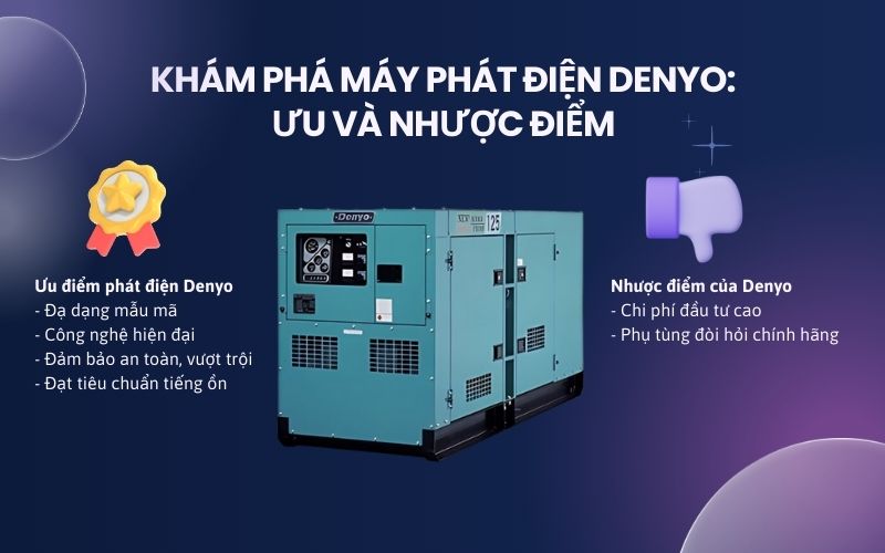 Khám phá máy phát điện Denyo: Ưu và nhược điểm