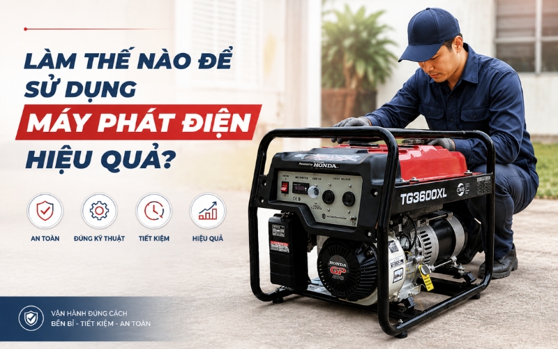Làm thế nào để sử dụng máy phát điện hiệu quả?