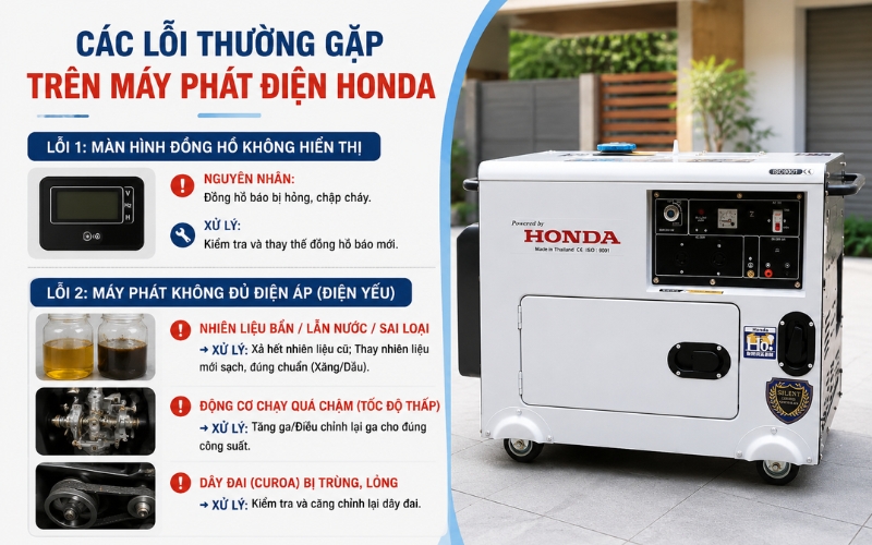 Lỗi đồng hồ báo không lên màn hình hoặc không đủ điện áp