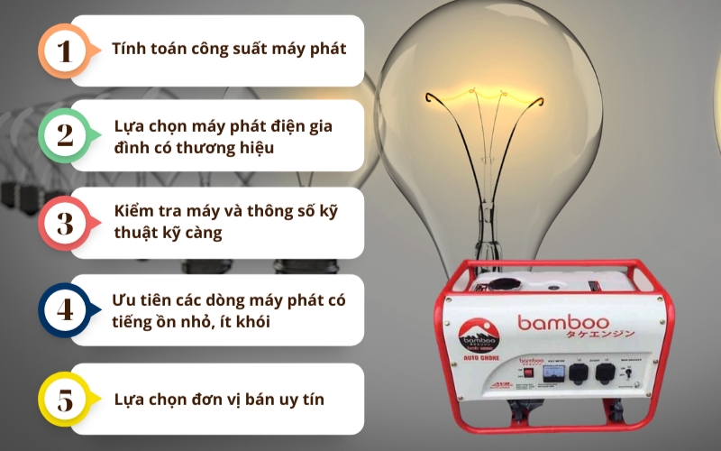 Kinh nghiệm chọn mua máy phát điện mini gia đình