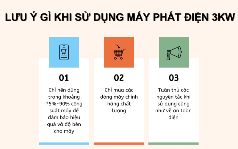 Lưu ý gì khi sử dụng máy phát điện 3kw