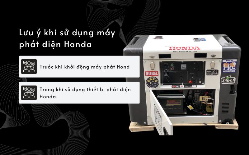 Lưu ý khi sử dụng máy phát điện Honda