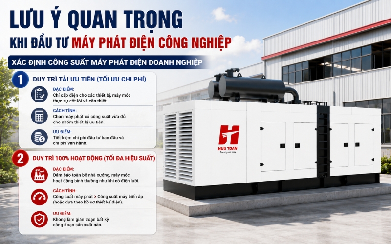  Lưu ý quan trọng khi đầu tư máy phát điện công nghiệp