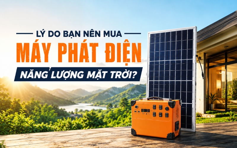 Lý do bạn nên mua máy phát điện năng lượng mặt trời?