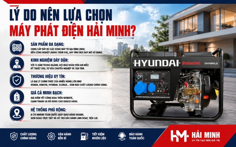 Lý do nên lựa chọn máy phát điện Hải Minh