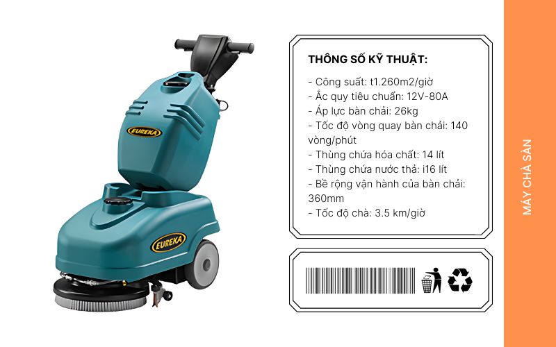 Đặc điểm nổi bật của máy chà sàn liên hợp Eureka E36B