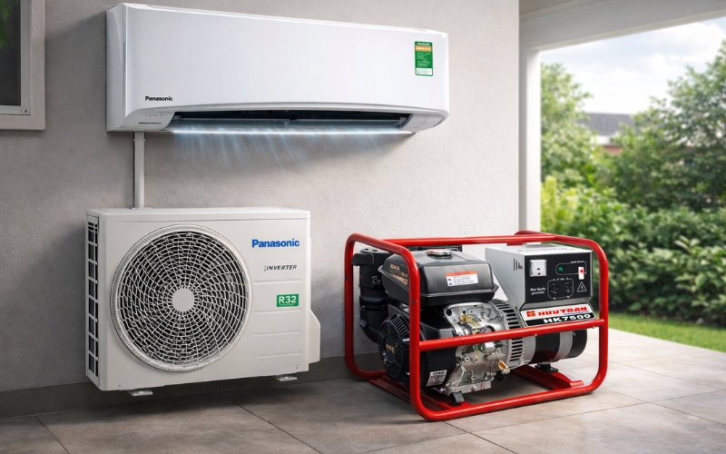 Máy phát 3kw có chạy được điều hòa không?