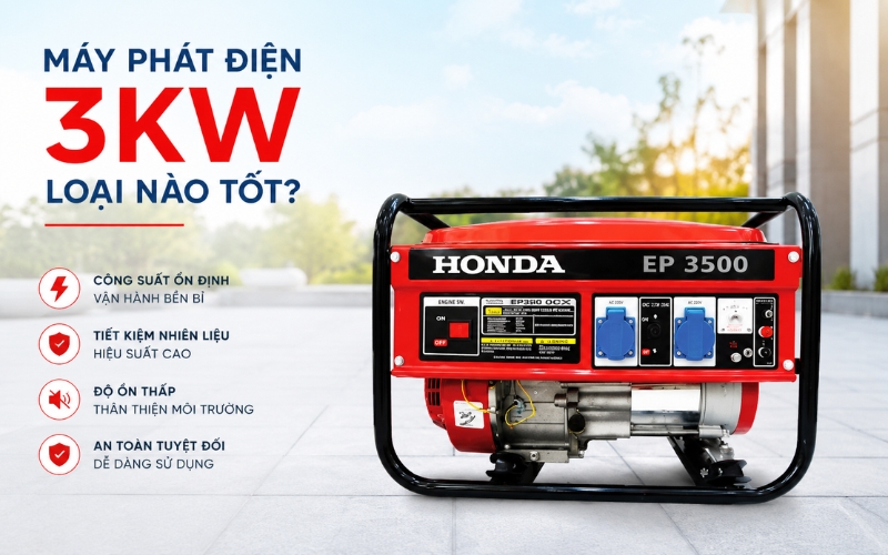 Máy phát điện 3kw loại nào tốt