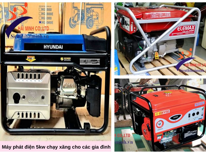 máy phát điện 5kw chạy xăng các gia đình nên tham khảo
