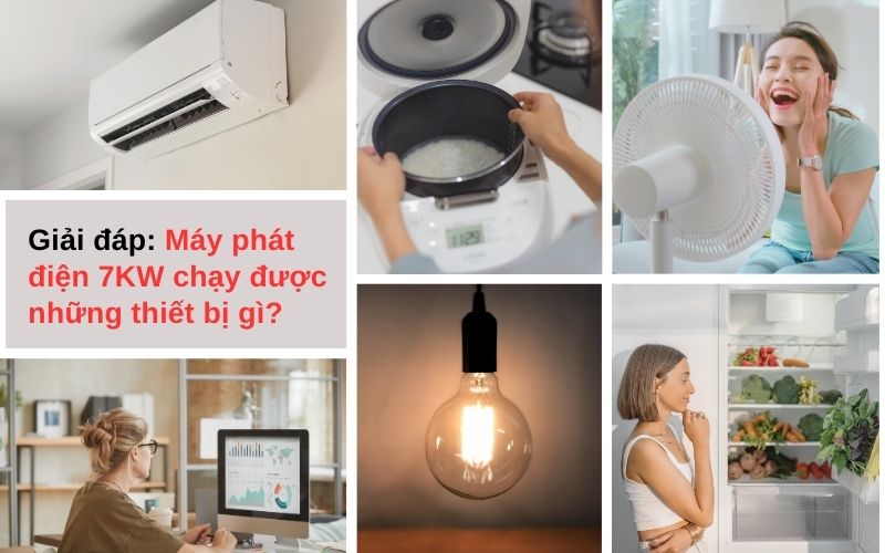 Máy phát điện 7kw chạy được những thiết bị gì