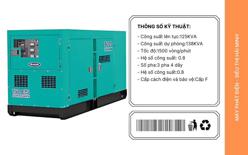 Ưu điểm nổi bật của máy phát điện Denyo DCA-150ESK