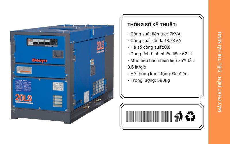 Ưu điểm nổi bật của máy phát điện Denyo DCA-20LSK